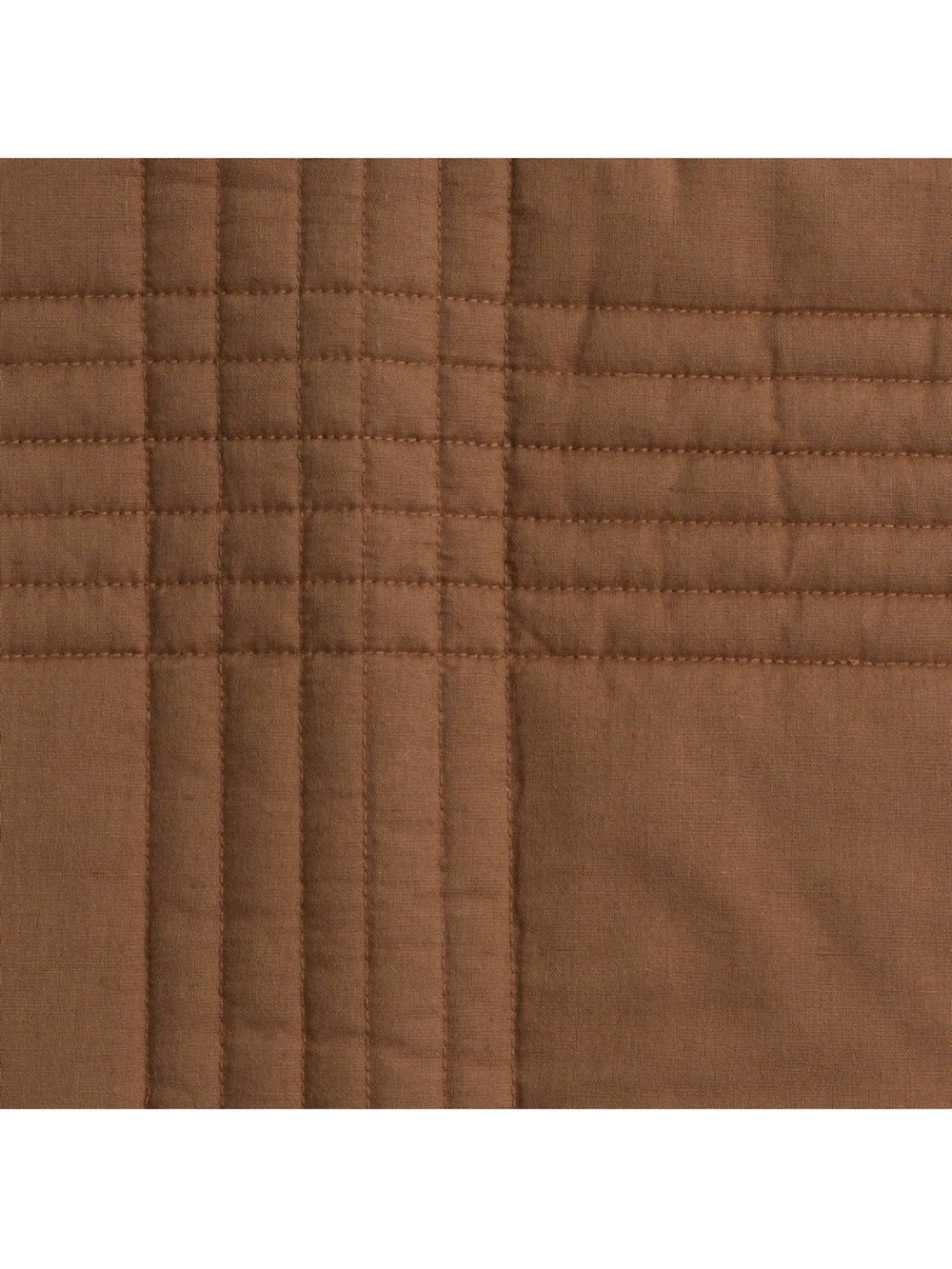 Parachute F/Q Relaxed Linen Quilt, Pecan - Picture 2 of 14